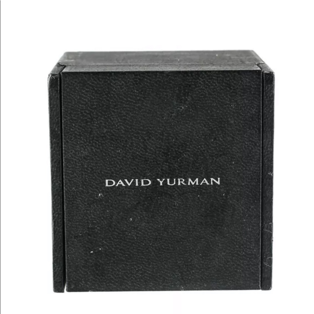 DAVID YURMAN onyx silver diamond albion ring 6.25 - Picture 8 of 8